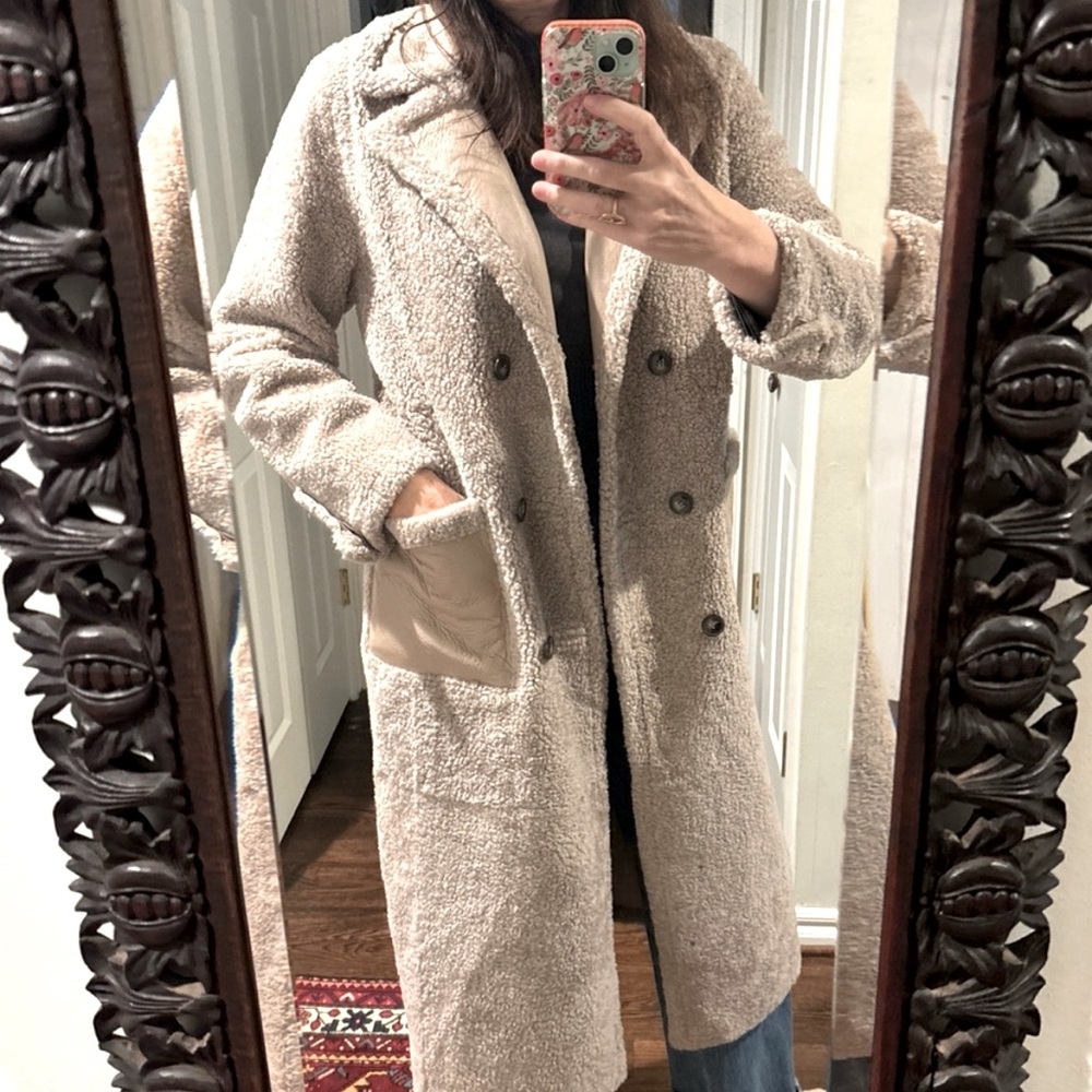 NWT Grenn Pilot Napa Leather Shearling Reversible Autumn Beige Long Coat M
$3750